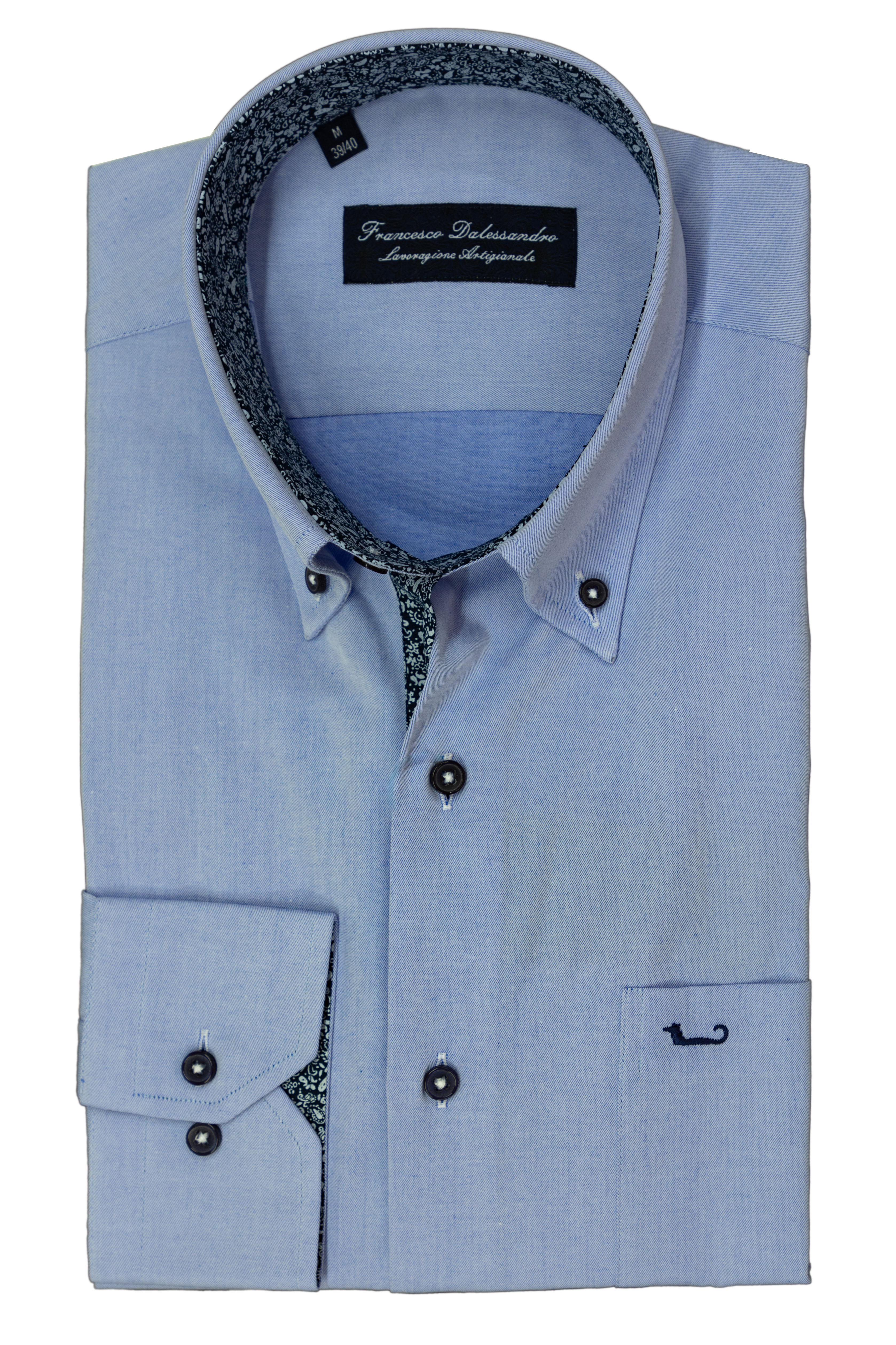 Q34-301 BUTTON DOWN CELESTE